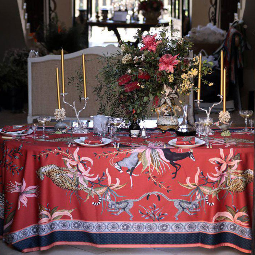 Leopard Lily Tablecloth Small