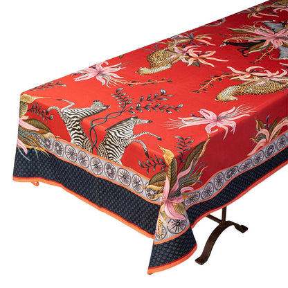 Leopard Lily Tablecloth Small