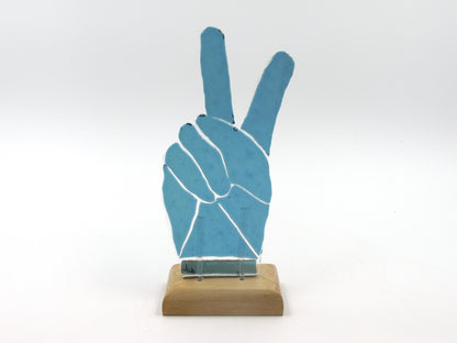 Glass Peace Sign Hands