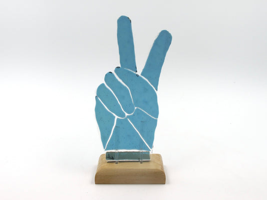 Glass Peace Sign Hand