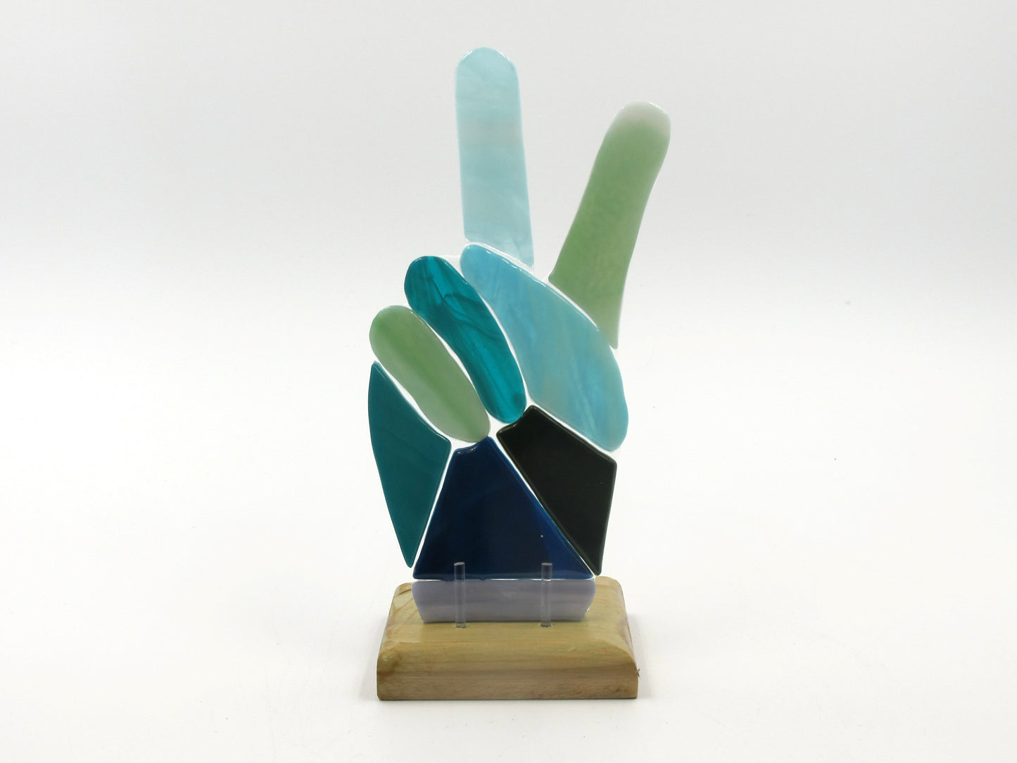 Glass Peace Sign Hands