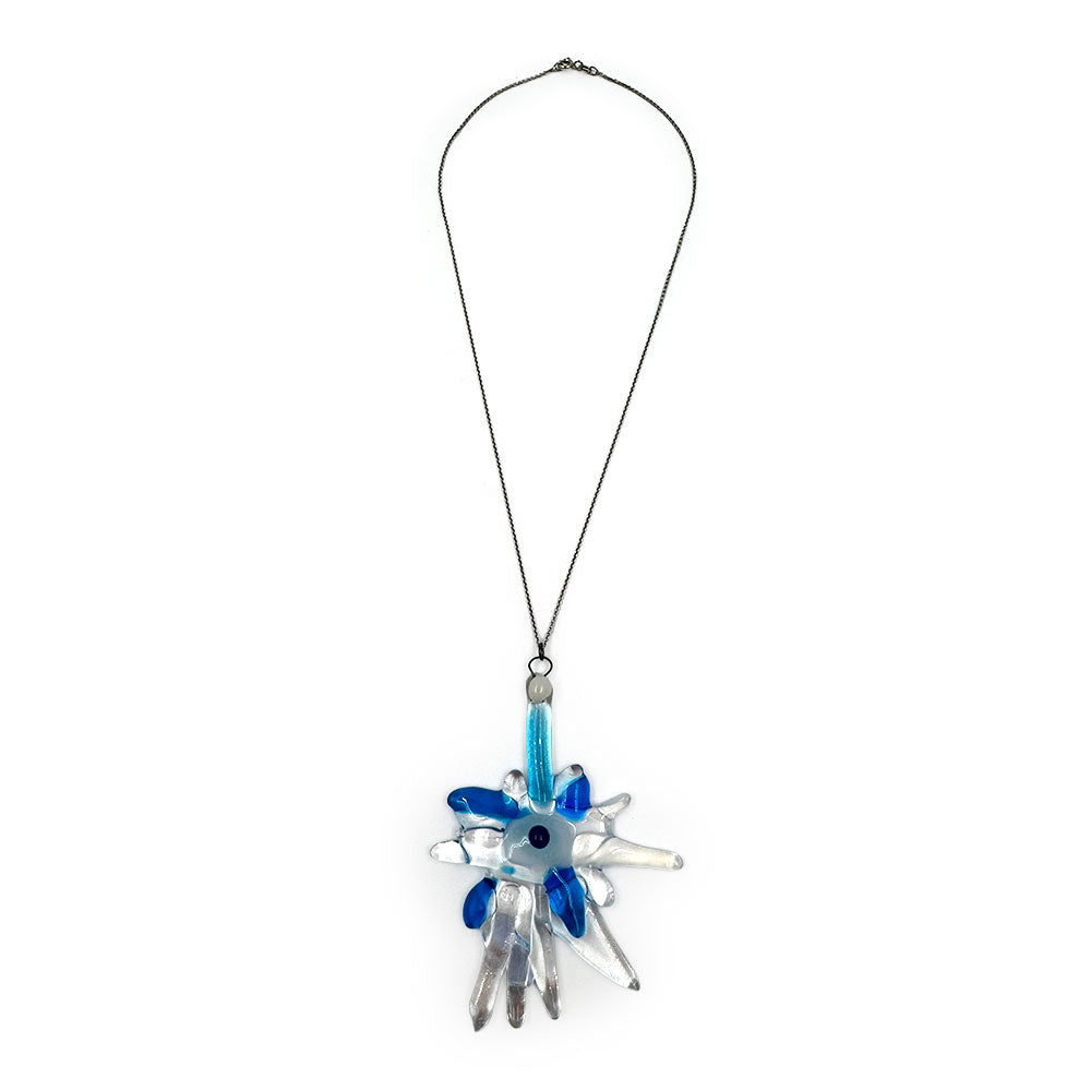 Necklace- Light Blue Amulet