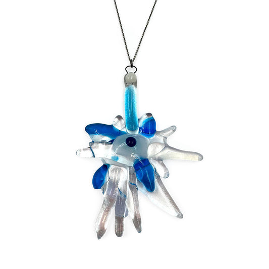 Necklace- Light Blue Amulet