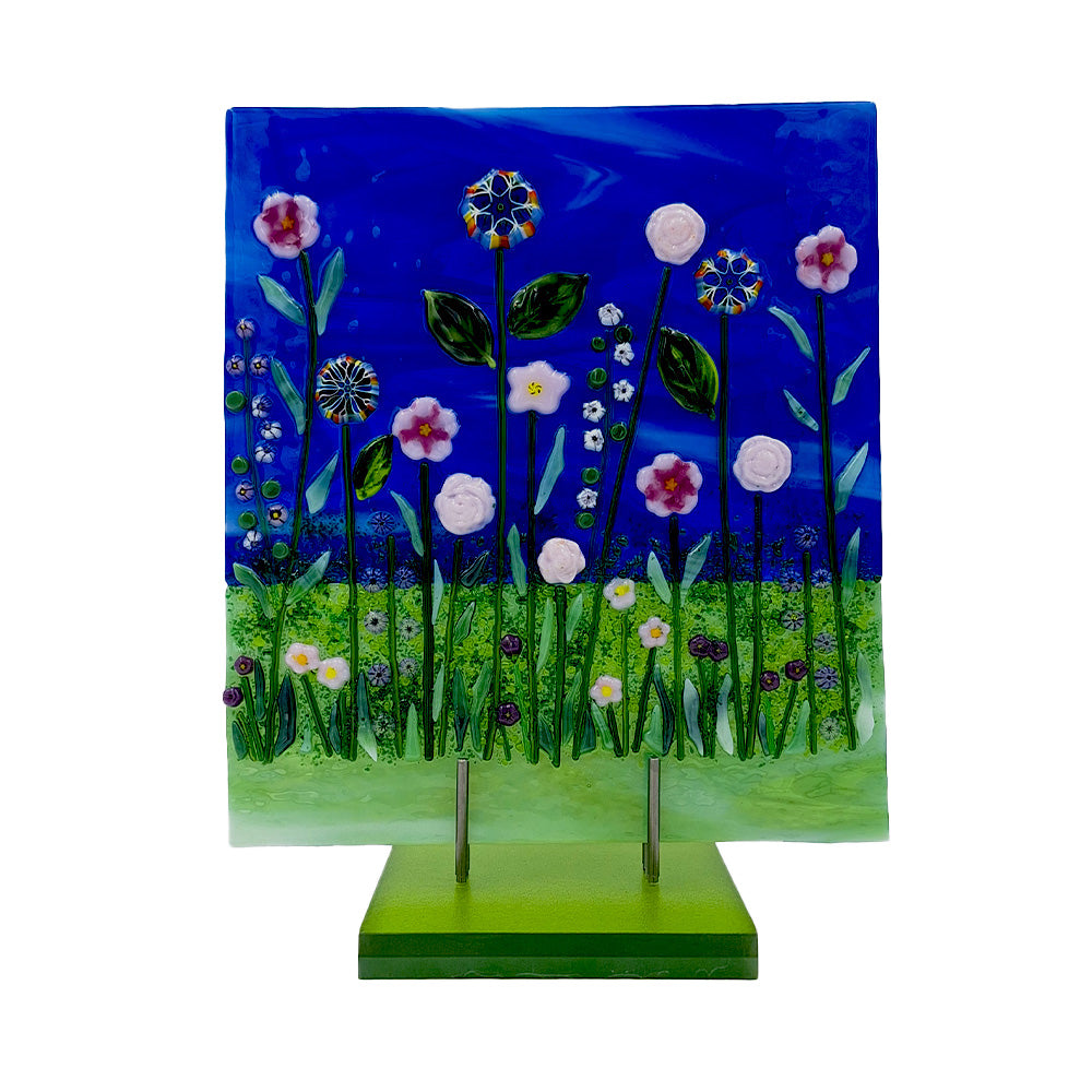 Panel- Cobalt Sky Floral
