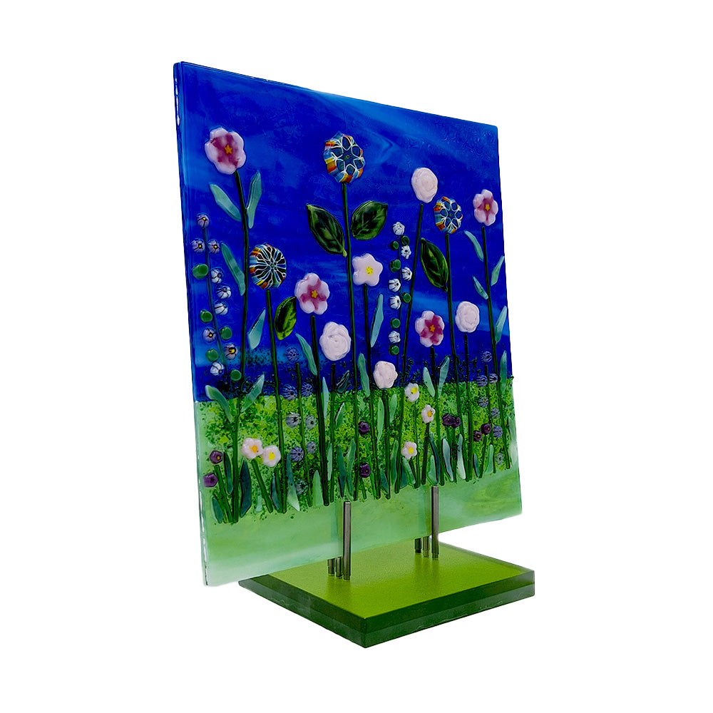 Panel- Cobalt Sky Floral