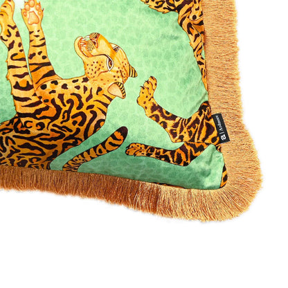 Cheetah Kings Fringe Pillow