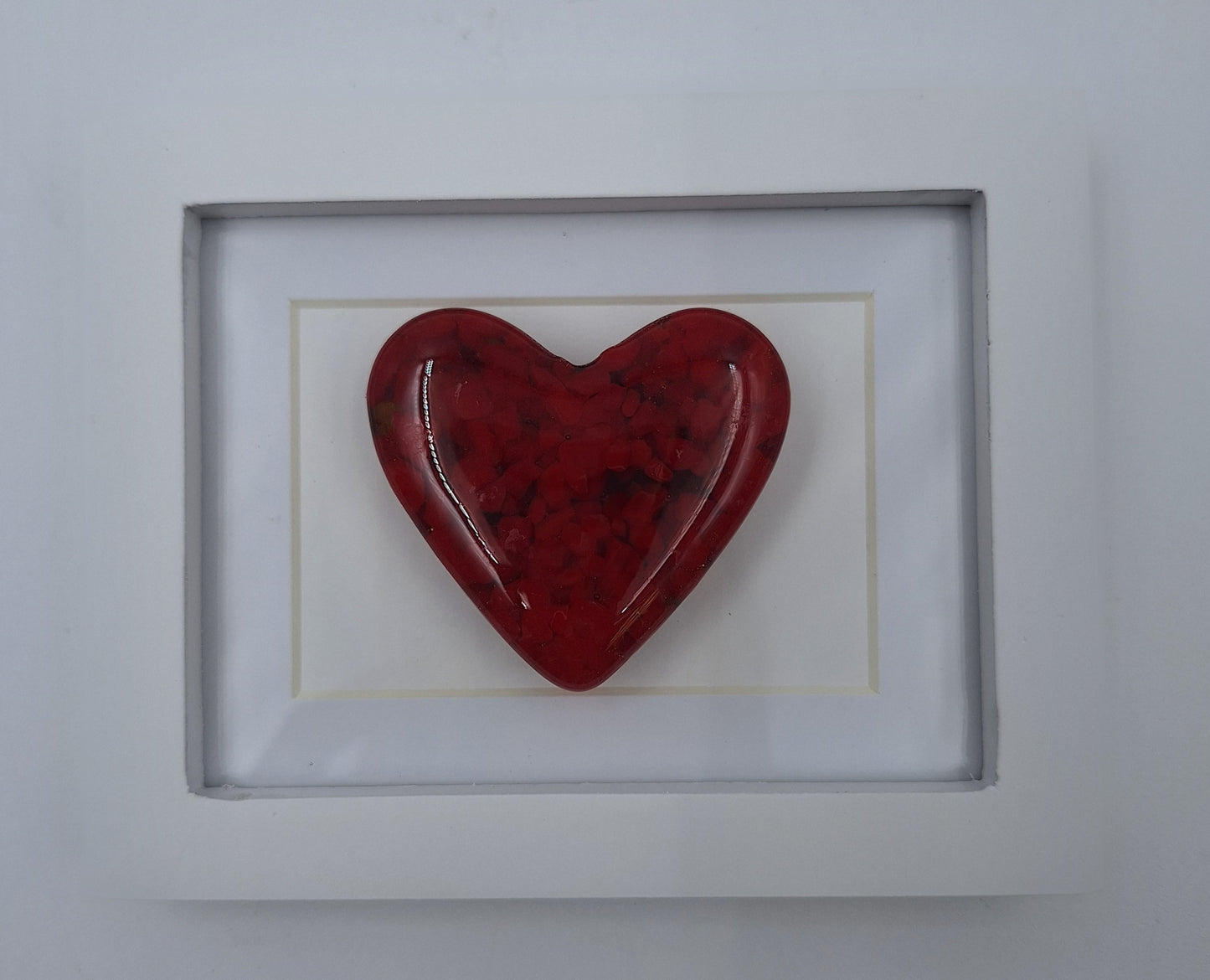 Deep Red Small Framed Heart