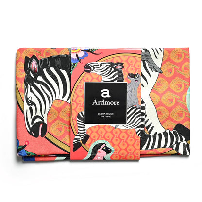 Zebra Rider Tea Towel