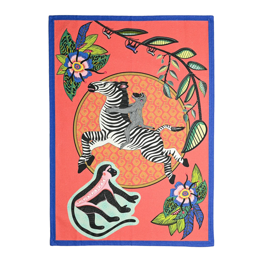 Zebra Rider Tea Towel