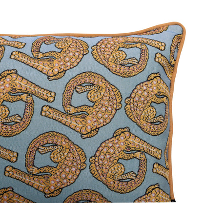 Croco Jacquard Rectangle Pillow