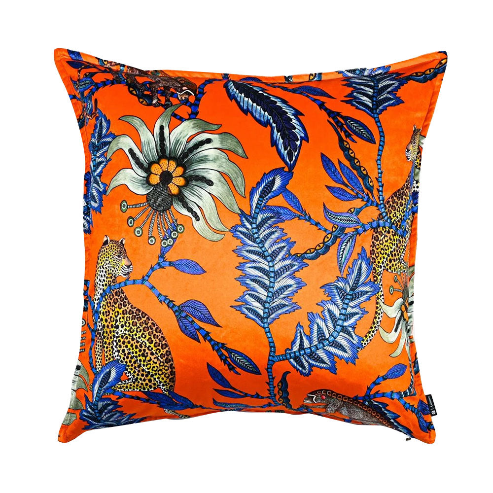 orange_blue_leopard_pillow