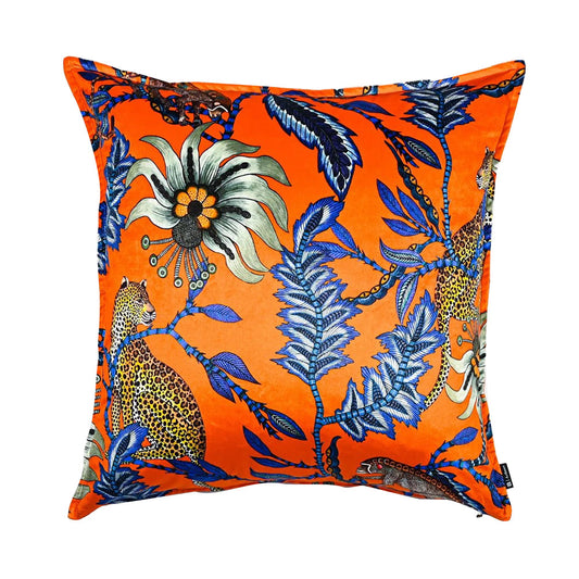 orange_blue_leopard_pillow